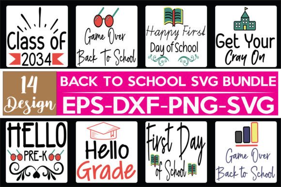 14 Back to School SVG Bundle