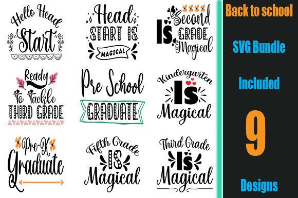 Back to School Bundle Included 9 Designs