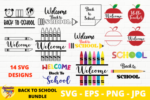 Back to School Bundle of 14 Designs