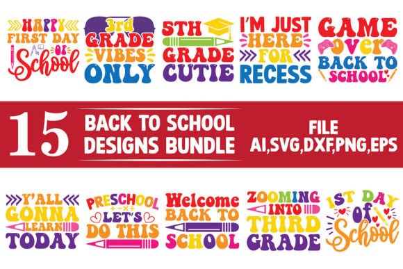 Back to School T-Shirts Designs Bundle: A Versatile Resource for Creative Professionals