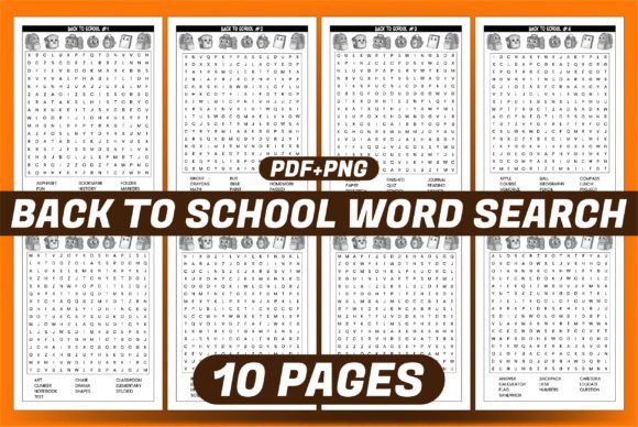 Back to School Word Search for Kids