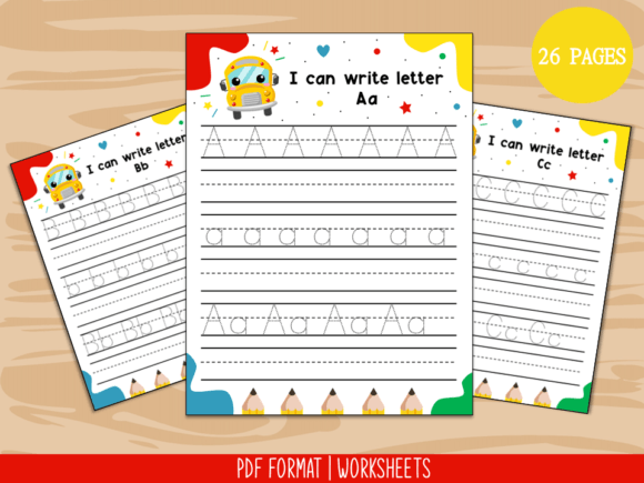 Handwriting Practice a-Z - Back to School
