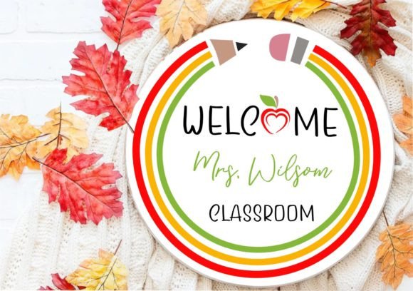 Teacher Welcome Sign. Back to School.